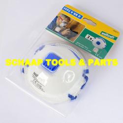 Stofmasker FFP2V met ademventiel bescherming tegen fijnstof per 3 verpakt | 4840